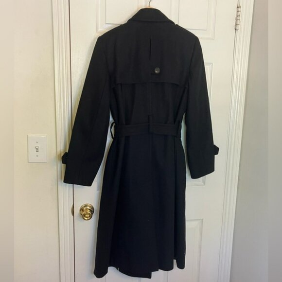 ITALIAN MELTON LONG TRENCH COAT - Picture 7 of 15